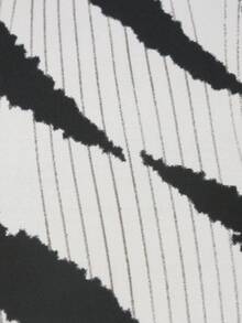 Zebra Print Elastic Sofa Bed Cover, Machine Washable, Suitable For Armless Sofas, Easy To Install, Disassemble, - Black and White - View 7