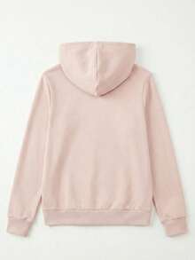 CAMEL CROWN Women's Solid Color Casual Pullover Hoodie, Warm Workout Long Sleeve Top For Running, Winter - Sweet Apricot Powder - View 4