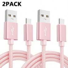 1-3 piezas Cable de datos USB A a USB Tipo-C, cable trenzado de nailon de carga rápida, adecuado para carga y transferencia de datos en teléfonos, computadoras, tabletas - Multicolor - Ver 13