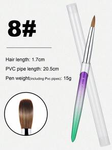 Cọ vẽ móng tay acrylic Kolinsky chất lượng tốt, cọ lông chồn nghệ thuật cán gỗ, cọ tạo gel, dụng cụ vẽ móng. - Nhiều màu - Xem 9