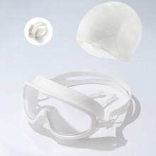 3副装泳镜，带鼻夹和耳罩，高清防水防雾，男女通用大框泳镜 - 多色 - 查看 5