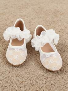 Giày bệt cho bé gái, giày trắng dự tiệc cho bé gái, giày công chúa cho bé gái - trắng - Xem 1