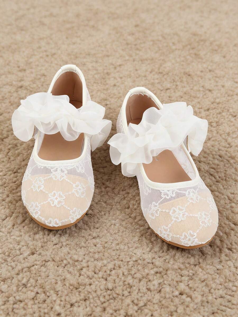 Giày bệt cho bé gái, giày trắng dự tiệc cho bé gái, giày công chúa cho bé gái - trắng - Xem 1