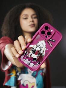 Funda de teléfono plateada con figura de Marilyn X y estampado floral, compatible con - Rojo - Ver 12