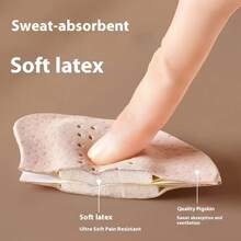 8 Pairs Beige/Black Sandals Forefoot Pads, High Heels Insoles, Non-Tiring Ultra-Absorbent Anti-Slip Self-Adhesive Invisible Grip Tape, Faux Leather, Sweat-Absorbing Soft Latex, Universal Size-ASDF - 米色 4 雙 - 查看 9