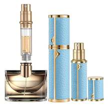 高级合金香水补充瓶，底部注油设计，优雅旅行喷雾器，奢华便携喷雾器，防漏香水盒