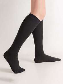 1/3/4/6/8 Pairs, Available In Black, Beige, White, Blue, Gray, Unisex Copper Ion Compression Socks For Running, Cycling, Nursing, Suitable For Sports, Autumn - Multicolor - View 4