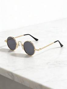 1 Piece Small Frame Round Mini Glasses, Perfect For Street Photography, Outings, And Everyday Wear. - Multicolor - View 9