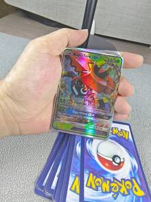 10/55张西班牙语宝可梦卡片 金属宝可梦字母 西班牙语宝可梦铁卡 超梦 皮卡丘 GX 喷火龙 Vmax 宝可梦卡片 Vmax - 彩色 - 查看 6