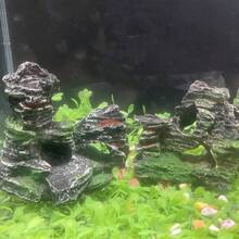 Artificial Moss Rock Decor For Aquarium Fish Tank - Suitable For Fish & Shrimp Caves, Mountainous Terrain Decoration