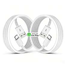 1/2/5条装 USB-A 转 USB-C 数据线，100 厘米长，支持快速充电和数据传输，兼容 17/16/15 Pro Max Plus - 白色 - 查看 4