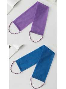 1pc New Exfoliating Bath Towel With Drawstring And Lather Net, Unisex, Deep Cleansing - Multicolor - View 11