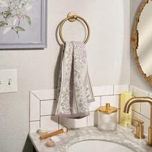 By  Wallpaper Hand Towel, Soft 100% Cotton, Rose Pink - Rose Pink - View 8