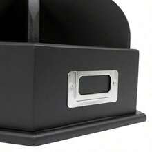 Studio Designs 12166 Organizador de madera para escritorio tipo carrusel en color negro - Multicolor - Ver 3