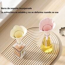 Tendencia4 Piezas Embudo Plegable De Silicona Para Polvo Líquido Rosa AlbaricoqueCalidad premium - 1 - Ver 5