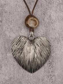 古銀色串珠愛心