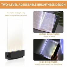 Flat Book Light Page Book Light For Reading In Bed At Night Clear LED Book Full Page Light Illuminator Panel Plate Lamp Board Wireless - màu đen - Xem 9