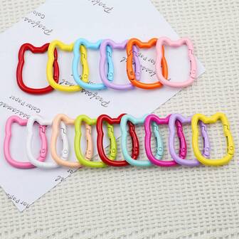 1pc Colorful Alloy Lucky Cat Jewelry Clasp, Suitable For Jewelry Making Connectors, Phone Charm Decorations