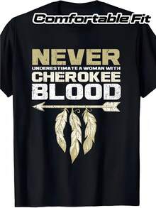 Camiseta elegante para mujeres con un diseño humorístico de nativo americano, hecha de 100% algodón.Esta camiseta unisex es perfecta para regalar a amigos o familiares, disponible en tallas S a XXXL.Ofrece un ajuste cómodo con cuello redondo, es ligero, transpirable y lavable a máquina, lo que lo hace ideal para ocasiones casuales como Halloween, el Día de la Igualdad de Hombres y Mujeres y el Día del Trabajo. - Negro - Ver 1
