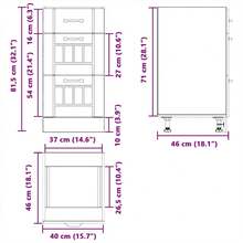 vidaXL Armadio da cucina Lucca vieux bois bois ingénierie - Castano - Visualizzare 11