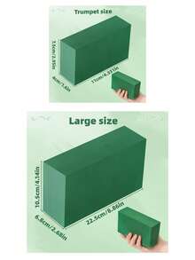 1/4/8/12pcs Rectangular High Density Dry Floral Foam, Suitable For Fresh Flowers, Can Be Trimmed. Size: 11.5*7.5*4cm. Ideal Floral Material For Making Wet Floral Arrangements. Also Suitable For Fresh Flower Baskets, Flower Shops, Fresh Flowers And Artificial Flowers. - Green - View 4