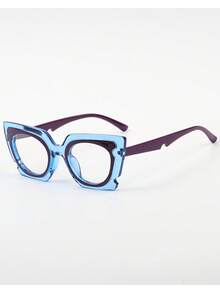 1 pieza Gafas de mujer casual vintage de ojo de gato con estampado de leopardo, sin receta, adecuadas para uso diario y fotografía callejera - Multicolor - Ver 17