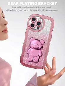 Luxury Electroplated Phone Case With Wave Pattern, Shock-Proof, Dust-Proof, Thick Edges, Compatible With Apple 17 Pro Max, Galaxy S24 Ultra/S24 Plus/S24, S23 Ultra/S23 Plus/S23, S22 Ultra/S22 Plus/S22, S21 Ultra/S21 Plus/S21 FE, S20 Ultra/S20 Plus/S20 FE, OPPO A5x/C1 2 3 4 5 6 7 8 9, OPPO 9 8 7 6 5 4 3 2 1 - Pink - View 3