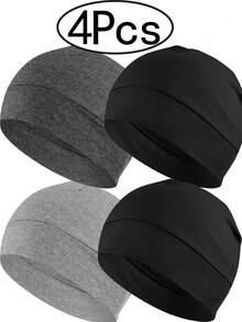 4pcs Lightweight Breathable Sleeping Cap, Suitable For Chemotherapy Patients, Unisex - C - View 15