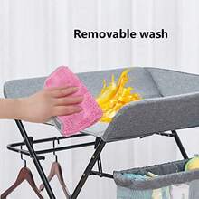 ccMObyat Cambiador de PañaleMesa para Cambiar pañales Plegable para bebés estación de Cuidado para recién Nacidos para Espacios pequeños Color Gris para niños pequeños de 0 a 3 añosnn - gris - Ver 7