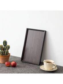 1pc Walnut Wood Serving Tray, For Holding Food, Snacks, Beverages, Sushi, Steak, Pizza, Desserts, Cakes, Breads, Breakfast, Coffee, Tea, Charcuterie - Maroon - View 7