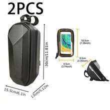 EVA Waterproof Front Bag For Electric Scooter, Foldable Bicycle, Hoverboard, Accessories, Fits On First Bag - Black - View 12