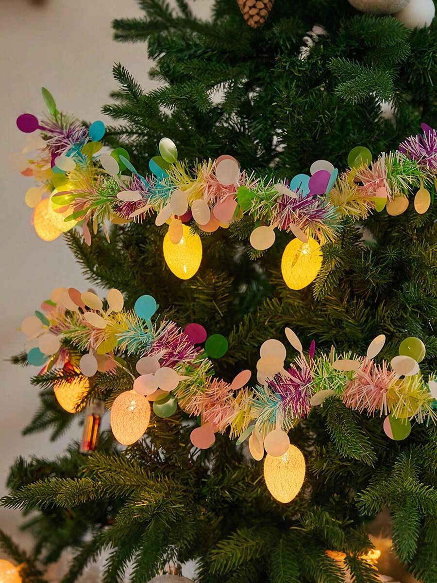 Easter Egg LED Light Wreath, Spring DIY Wicker Wreath Decor, Suitable For Home Party, Easter, Birthday, Gift, Hanging Decor, Fireplace, Wedding