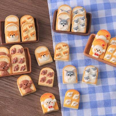 8/16pcs Mixed Puppy Resin Decorations, Suitable For Hair Clips/Phone Cases/Pendants, Resin Decorations For Jewelry, Photo Frames, Cute Resin Figurines (Jewelry Making Materials, Resin Decor) - Random Assortment