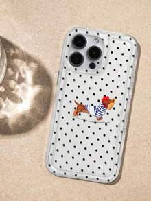Dot Stripes Dog Print Clear Case Compatible With IPhone 13/11/17/17pro/16/14/15/15pro/15 Plus/15 Promax/7plus/8plus/X/Xs Max/Xr/11pro/12pro/13pro/14pro/12mini/13mini/11promax/12promax/13promax/14promax/14plus/17pro Max/17Air/6/6s Plus/7/8/16Pro/16plus/16promax/Se2/17promax&Compatible With Samsung Galaxy/A54/A14/A12/A13/A15/A32/A33/A24/A52S/S20/S21/S22/S23/S24/S23Plus/S24ultra/S25/A15/A33/A23 - Multicolor - View 5