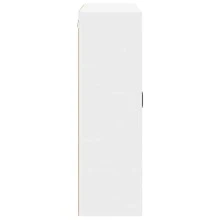 vidaXL Armoire de cuisine Blanc 80 x 31 x 100 cm Bois d'ingénierie - Blanc - Voir 7