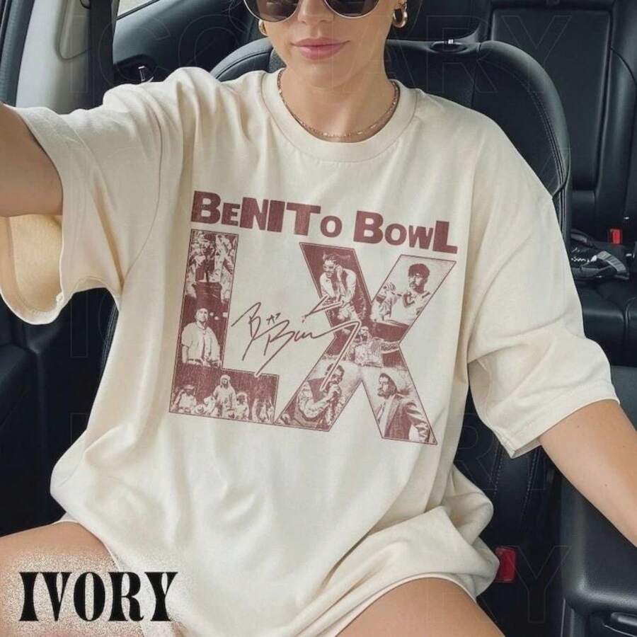 Benito Bowl 2026 Shirt Vintage Football Tee Retro Reggaeton Fan T-Shirt - trắng - Xem 1