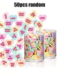 100/80/50/20/10 chiếc phụ kiện trang trí hình trái tim bằng nhựa màu pastel, thích hợp để trang trí bàn tiệc Ngày Valentine, lấp đầy bình hoa, làm giá đỡ nến nổi, trang trí nhà cửa cho đám cưới & tiệc tùng, đồ thủ công DIY, phụ kiện ốp điện thoại. - Nhiều màu - Xem 10