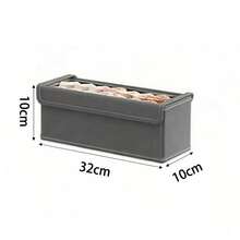 1个米色布艺收纳盒，可折叠衣柜整理盒，带透明窗口，抽屉式牛仔裤收纳盒，家用 - 帶蓋灰色 - 查看 12