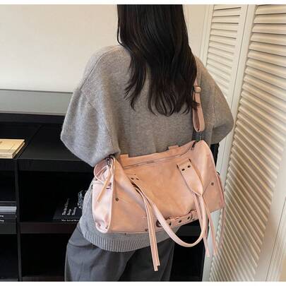 Women Commuter Bag Tote Bag Shoulder Handbag High Quality Biker Style