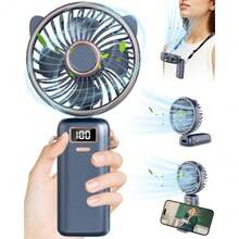 mhjZZCP Ventilador de Mano GatoMini Ventilador Portatil 4500mAh Abanico Portatil de Mano 5 Velocidad Ventiladores Personal Portátil 3in1 Ventiladores de Bolsillo con Base Hand Fan-Azulsleeping Bags - 219160068 - Ver 1