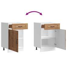 vidaXL Armoire de cuisine Kalmar bois vieux bois d'ingénierie - Tabac - Voir 9