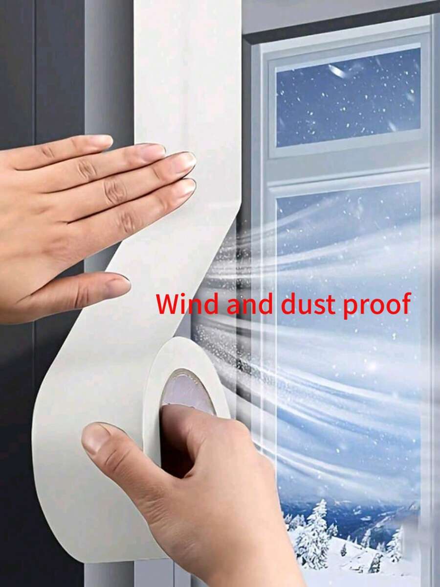1卷1.97英寸宽白色防水窗户密封胶带 - 阻挡寒风雨水，冬季隔热防水 - 彩色 - 查看 1