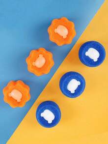 3pcs Reusable Pet Hair Remover Laundry Balls, Washing Machine Pet Hair Removal, Anti- Cleaning, No Electricity Needed, Ideal For Removing Cat & Dog Hair From Clothes - Multicolor - View 2