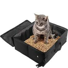 Foldable Cat Litter Bag, Portable Waterproof Cat Litter Box,Durable Oxford Cloth Collapsible Cat Litter Box,Scratch-Resistant, Waterproof Lining For Car And Outdoor Use - one-size - View 5