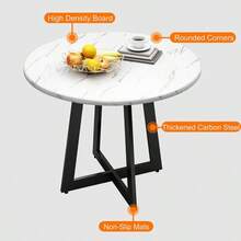 Mesa Redonda Comedor Conjunto Mesa Y Sillas Comedor con 4 Sillas De Comedor Mesa De Ocio Y Juego De Sillas para Cafetería Balcón Sala De Estar Oficina Orange - Naranja - Ver 2