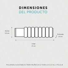 Pesas de Tobillo Ajustables para Fitness 0.5 kg x 2, Polaina Ajustable para Muñeca o Tobillo, para Muñeca con Correa Ajustable, excelente para Ejercicio, Caminar, Footing, Yoga y Pilates | POL1LB.pesas - por defecto - Ver 6