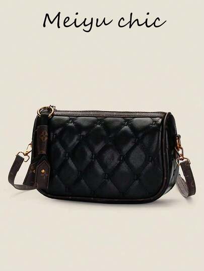 This Stylish Shoulder Bag Is Crafted From PU Leather And Features Metal Studs And An Adjustable Shoulder Strap. Whether You're Commuting To Work, Going To School, Shopping, Traveling, Or Taking A Walk, It's The Perfect Everyday Crossbody Bag For Any Occasion.