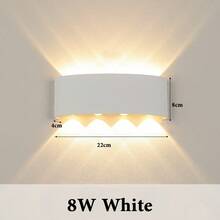 2pcs Modern LED Wall Lights, Indoor/Outdoor Waterproof Wall Lamps, IP65, Aluminum/Plastic Wall Sconces, 110V/220V, 2W/4W/6W/8W/10W, 3000K Warm White, Suitable For Bedroom, Living Room, Kitchen, Balcony, Hallway, Garden, Park, Garage - LED Wall Light - View 22