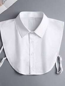 1pcs Simple Versatile Shirt Collar Insert, Suitable For Daily Wear - White - View 3