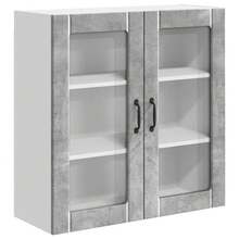 vidaXL Armario de cocina gris béton 80 x 31 x 80 cm madera de ingeniería - Gris - Ver 1